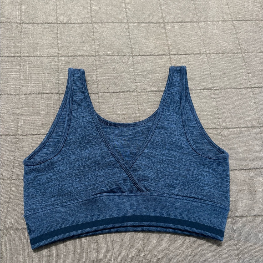 BuffBunny Reversible Heathered Blue Sports Bra